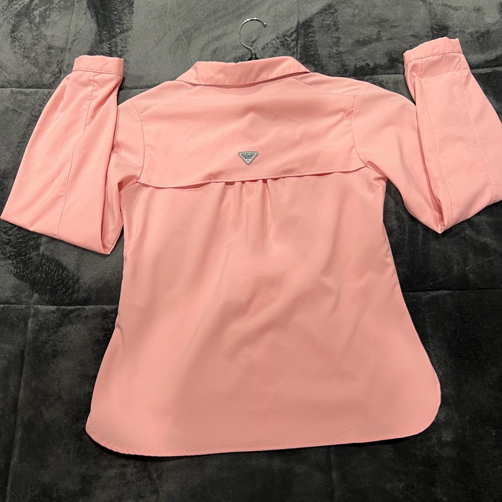 Columbia Pink Button Down Shirt Long Sleeve - Picture 2 of 8